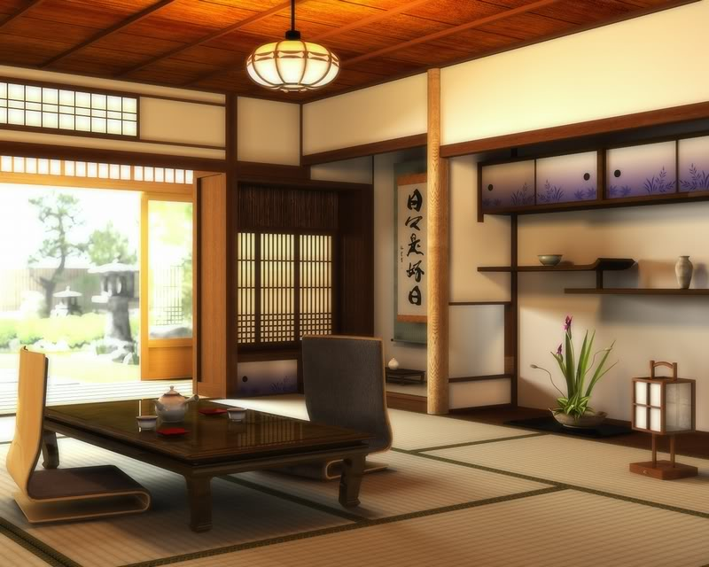 Một góc không gian phòng được trang trí kiểu Nhật Bản